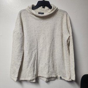 Ocean & Coast Cream black specks turtleneck sweater Large Cotton blend 3/$25